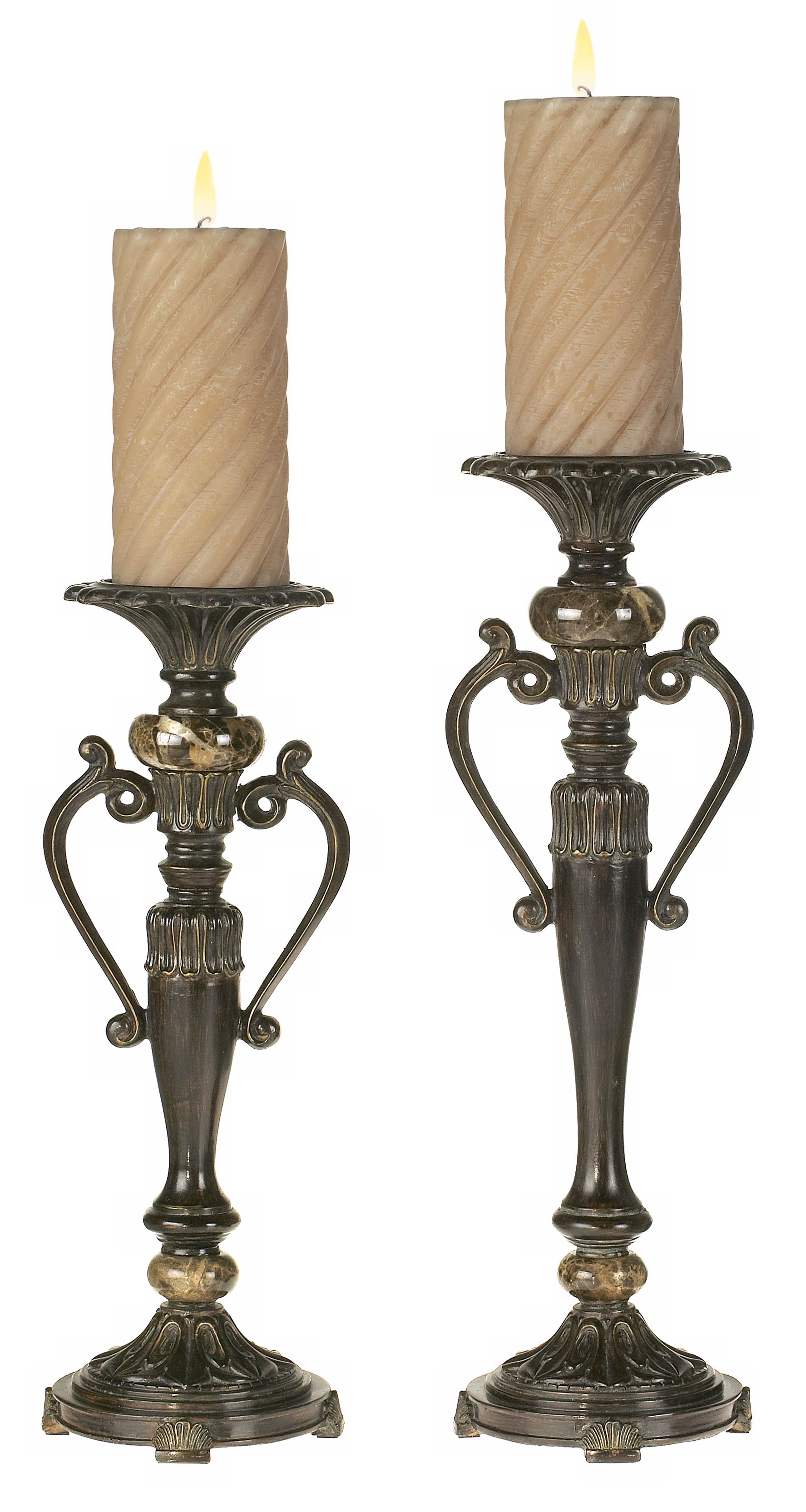 Set of Two Kathy Ireland Amor Collection Candle Holders (67804)