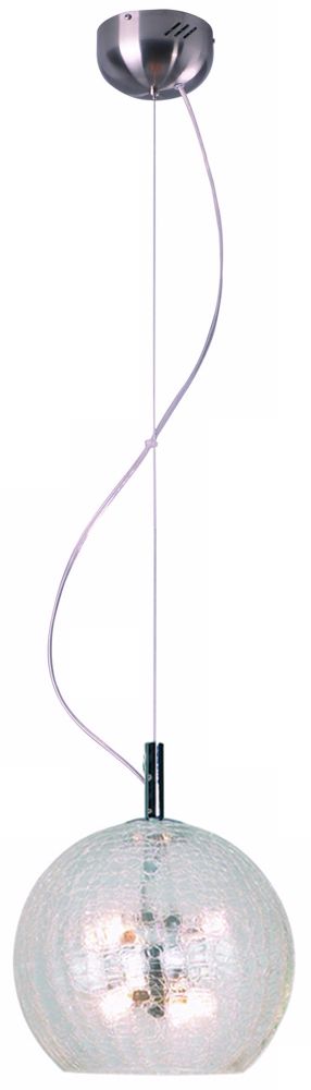 Nova Collection Clear Crackled Glass Pendant Chandelier