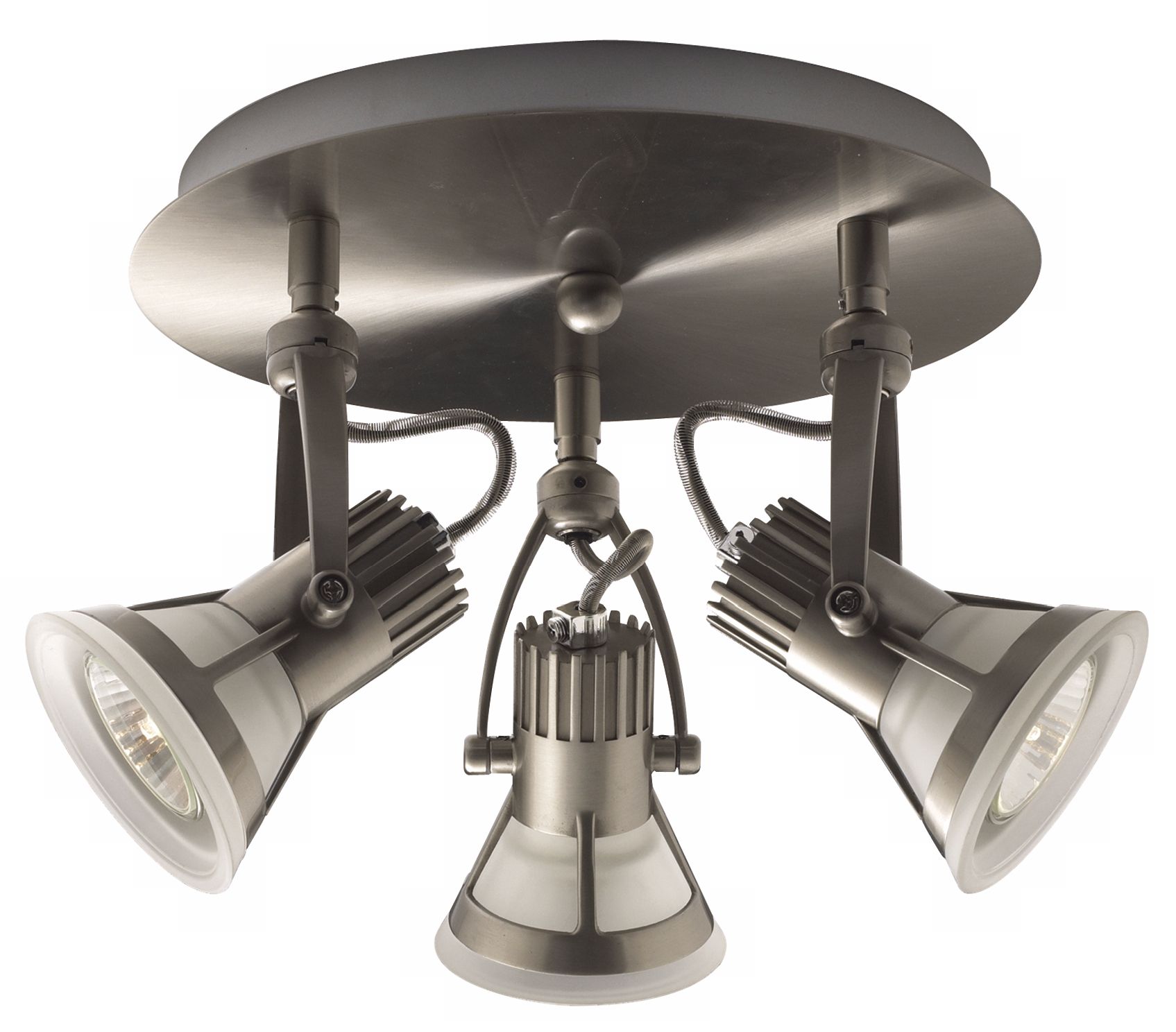 Vortex 3 Satin Nickel Ceiling Light Fixture