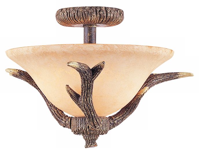 Antler Semi-Flushmount 17" Wide Ceiling Light Fixture