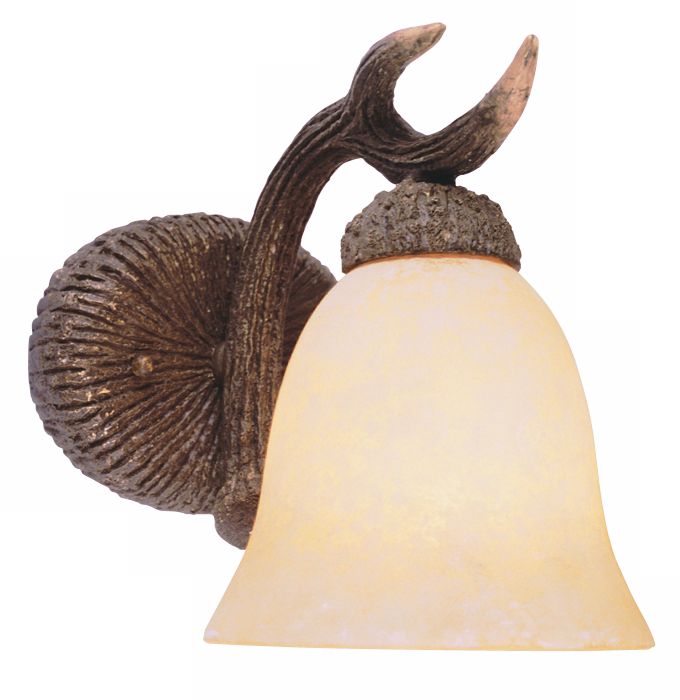 Replica Deer Antler 11" High  Wall Sconce