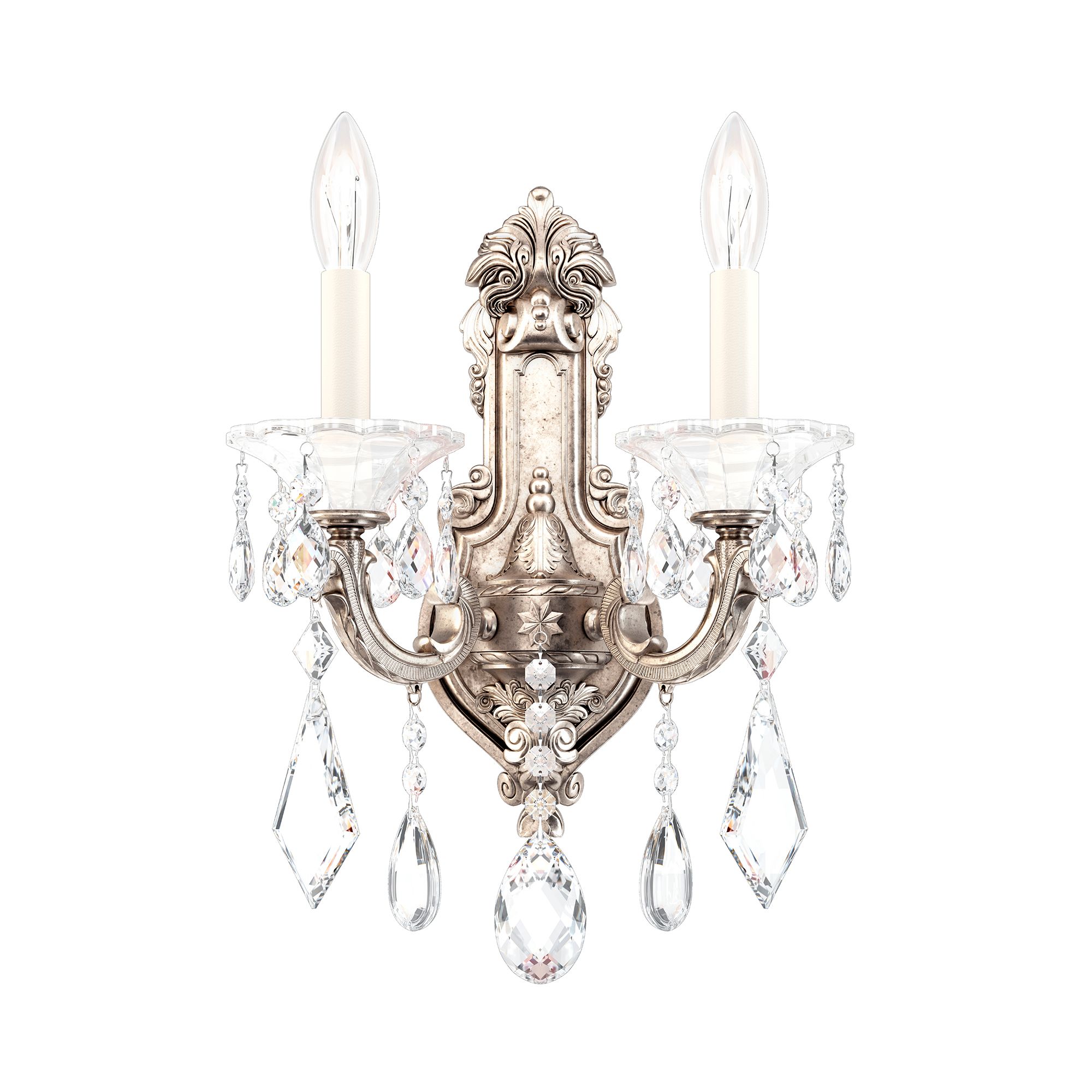 Schonbek La Scala Collection 2-Light Crystal Wall Sconce