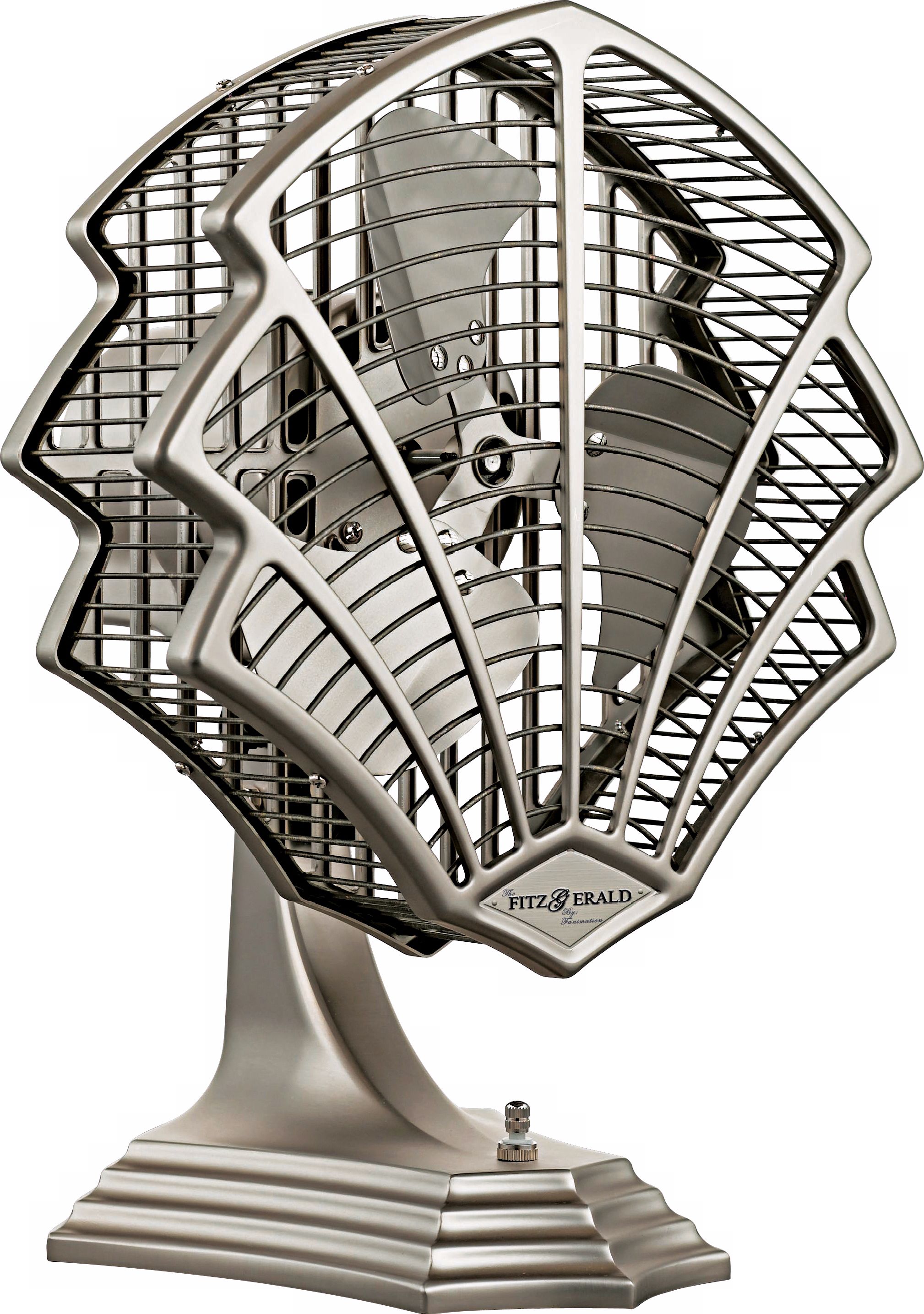Fanimation Fitzgerald Satin Nickel Desk Fan or Wall Fan