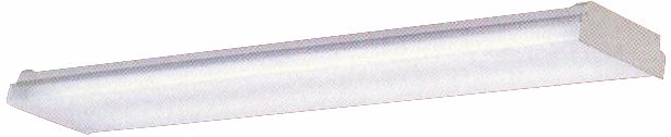 White Finish 48" Wide Fluorescent Wrap-Around