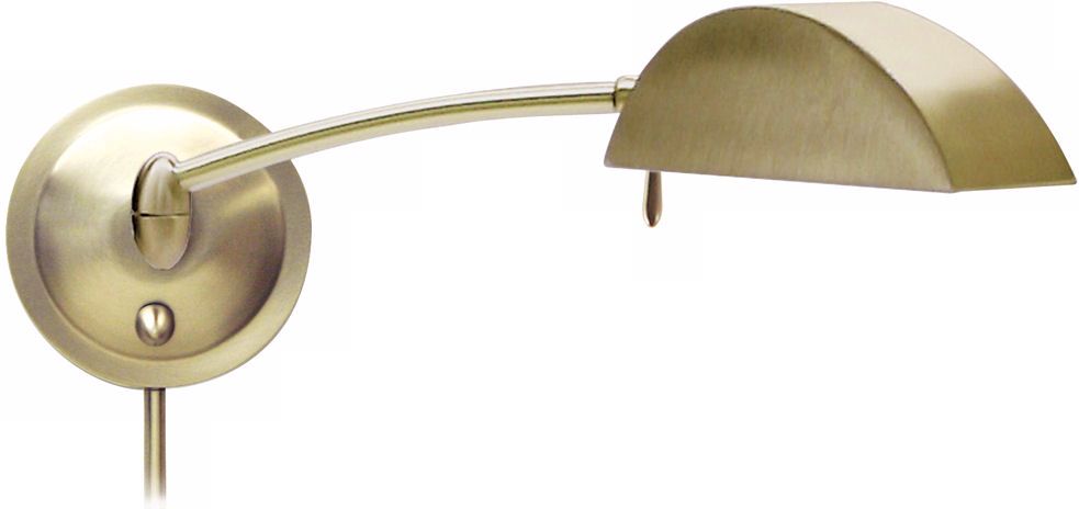 Half-Moon Head Brass Plug-In Swing Arm Wall Lamp