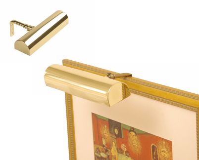 Concept 7 3/4" Wide Polished Brass Cordless Picture Light