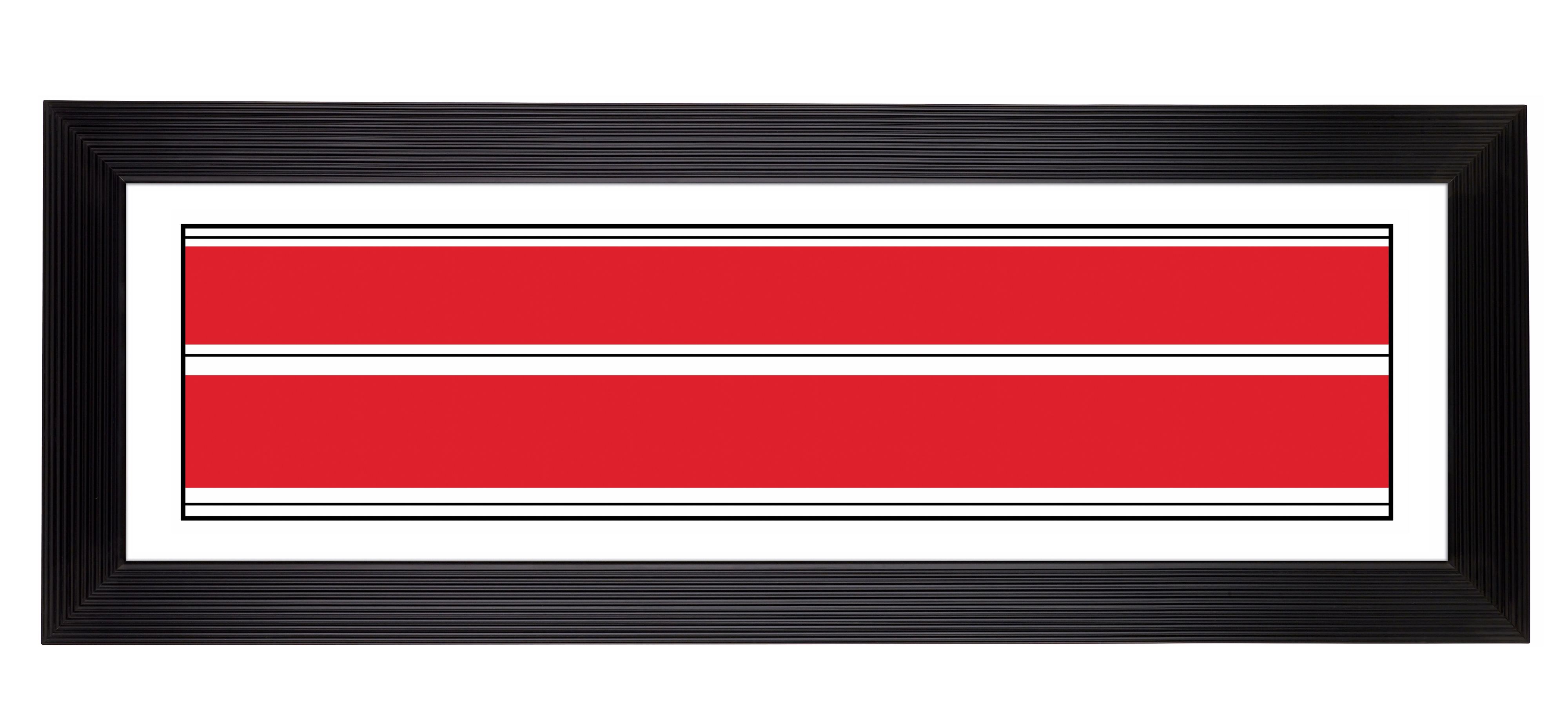 Red Stripes Giclee 52 1/8" Wide Wall Art