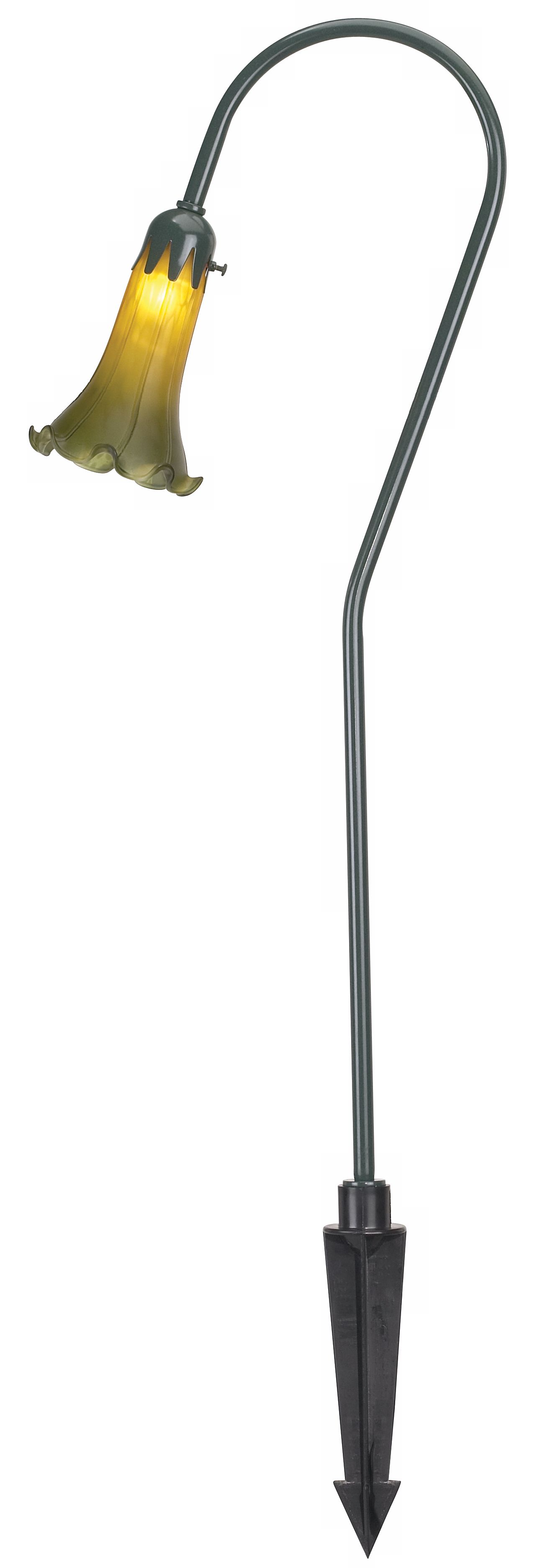 Jungle Green Glass Tulip Landscape Light