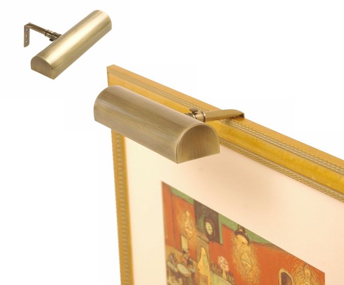 Concept 7 3/4" Wide Antique Brass Cordless Picture Light