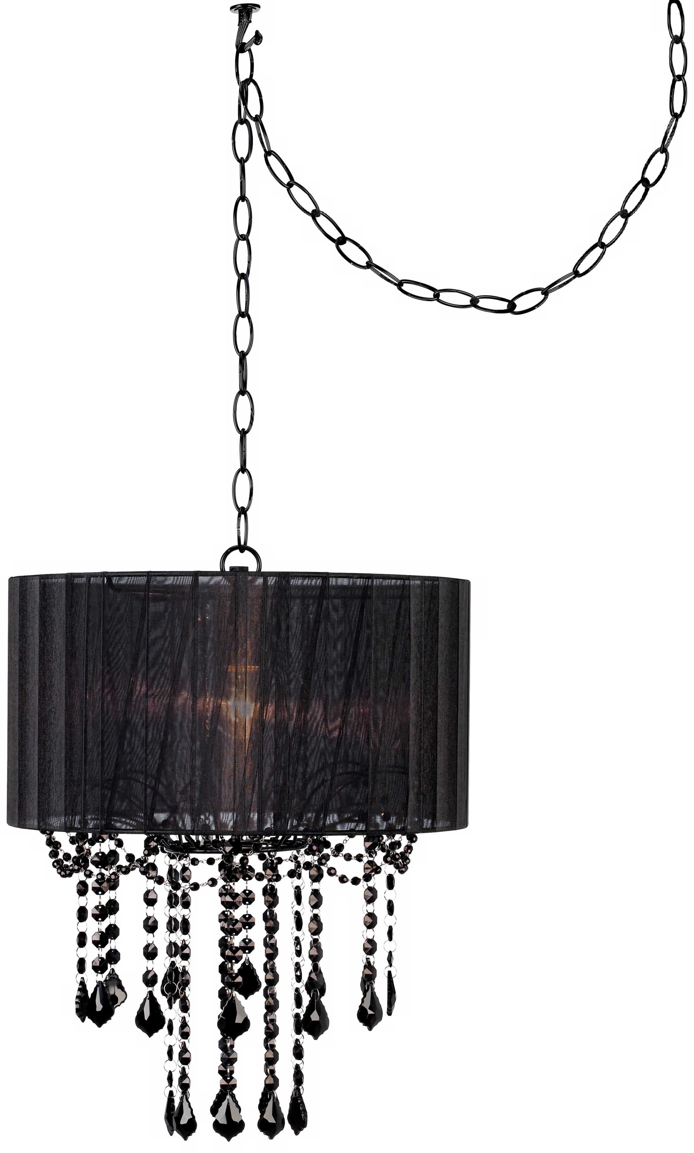 Black Dangles Swag Style Pendant Light