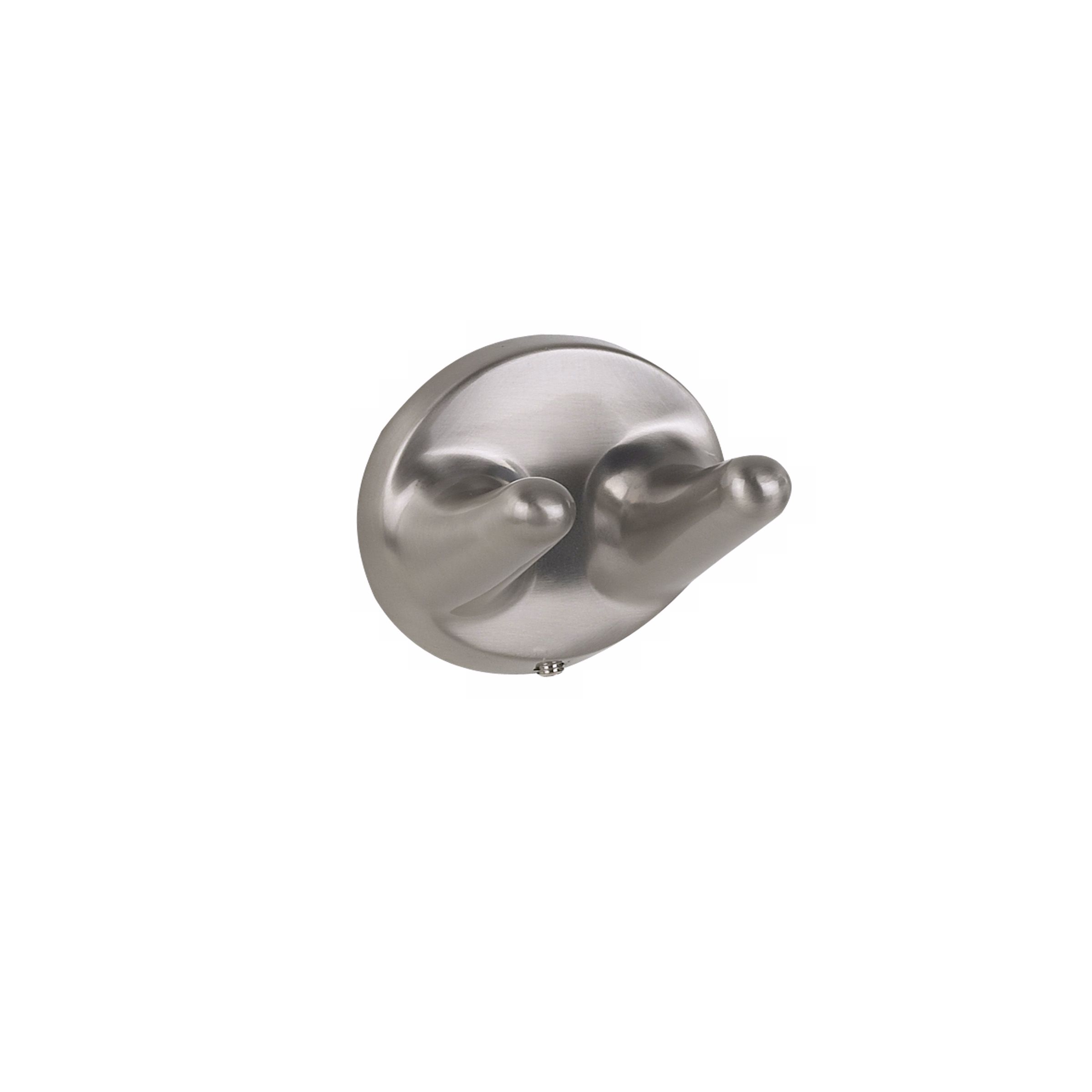 Diamondback Satin Nickel Double Robe Hook