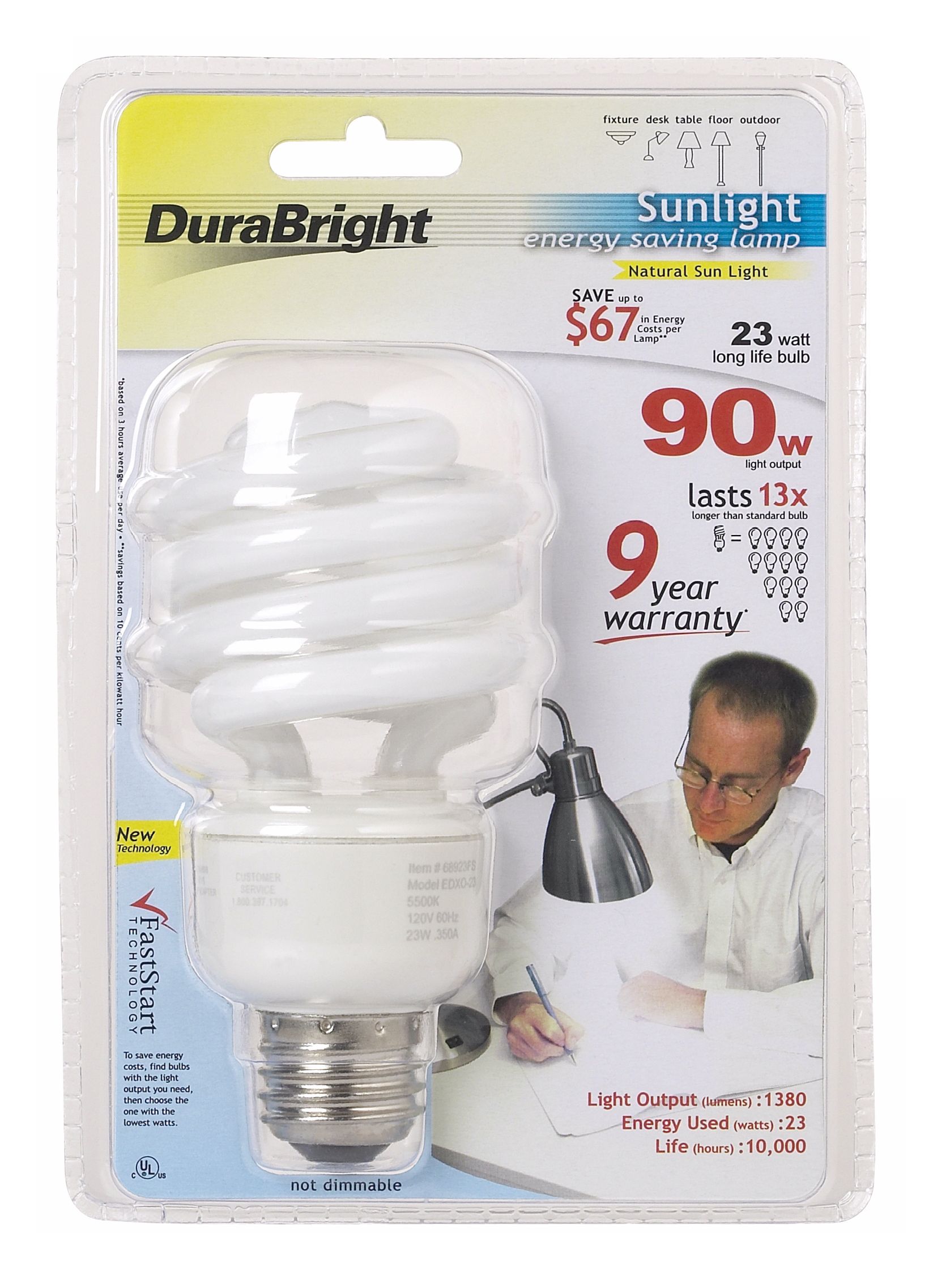 Dura Bright 23 Watt Energy Saving CFL Light Bulb