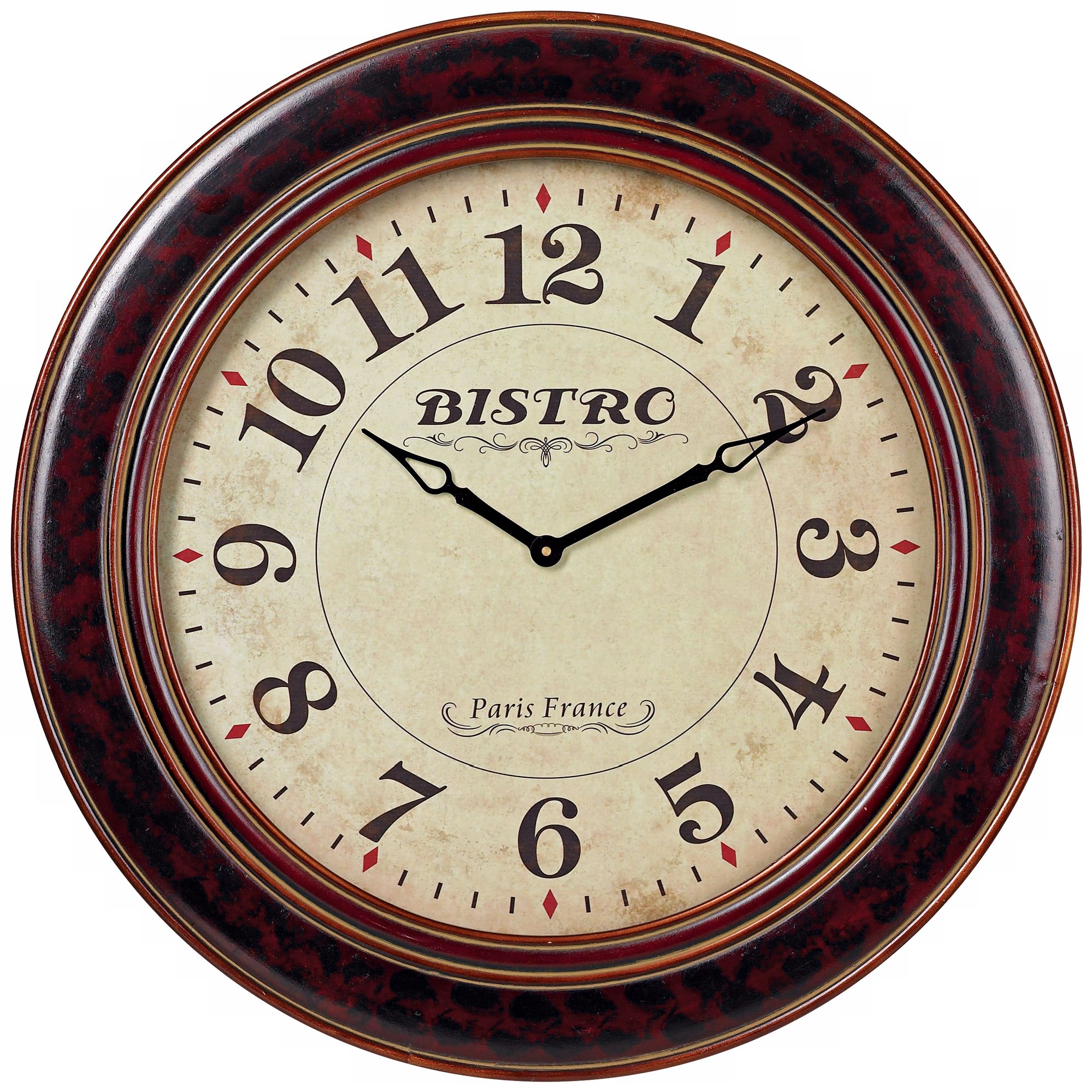 Paris Bistro Antique Face 31 1/2" Wide Wall Clock