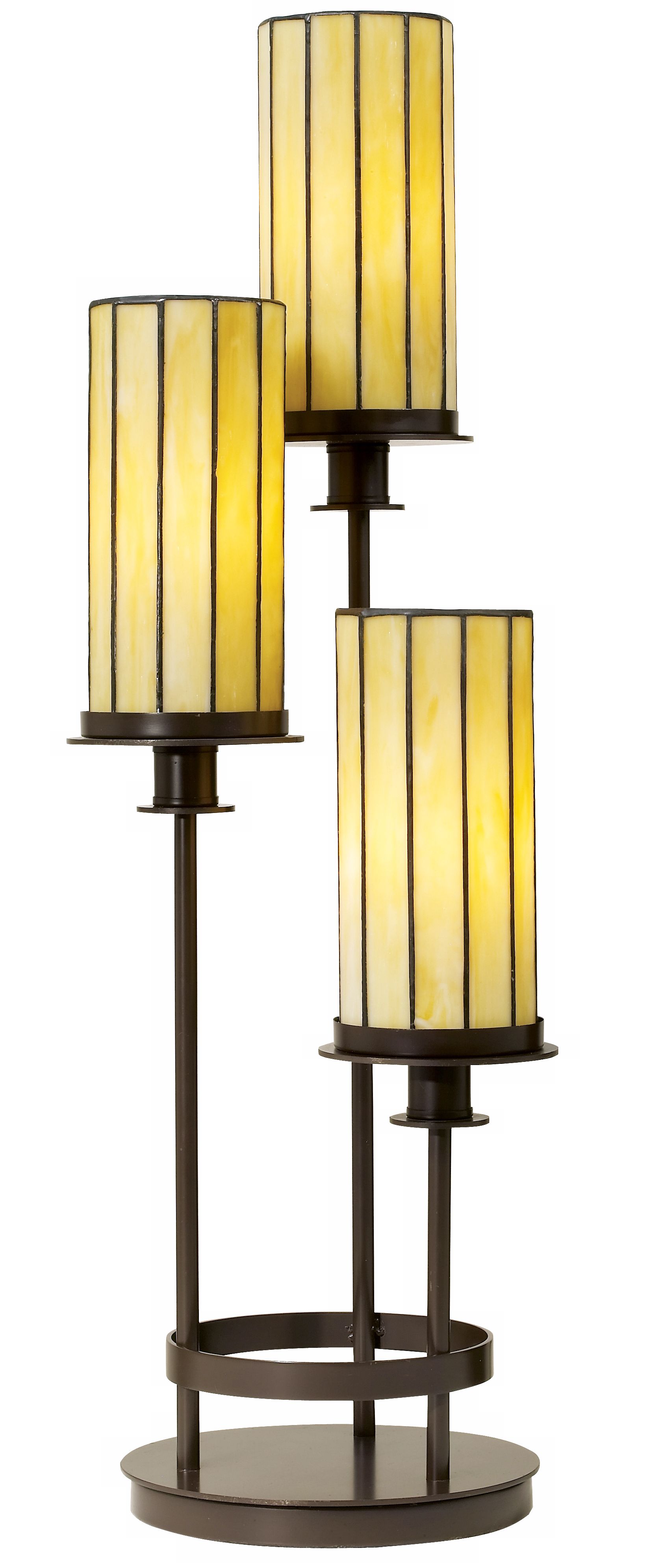 Contemporary Mission Three Light Console Lamp
