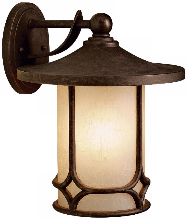 Kichler Textured Seedy Glass 15" High Outdoor Wall Light