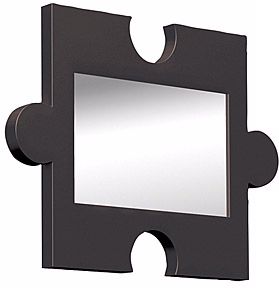 Black Puzzle Piece 19" High Mirror
