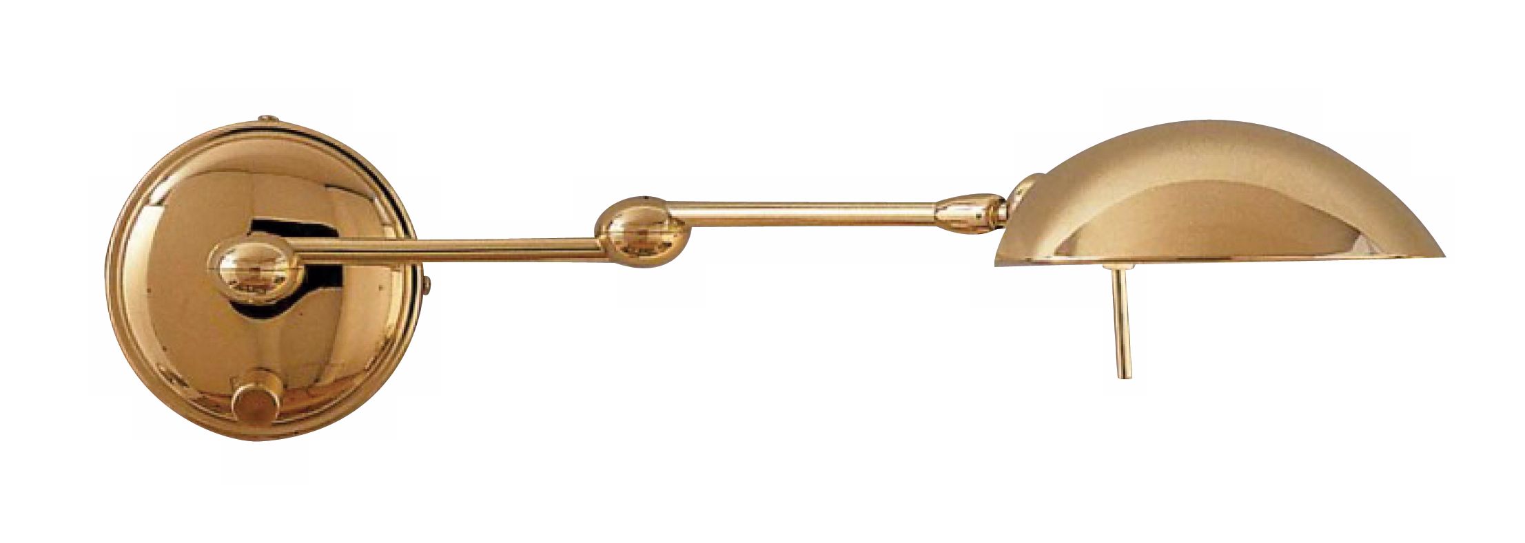 Holtkoetter Polished Brass Halogen Swing Arm Wall Lamp