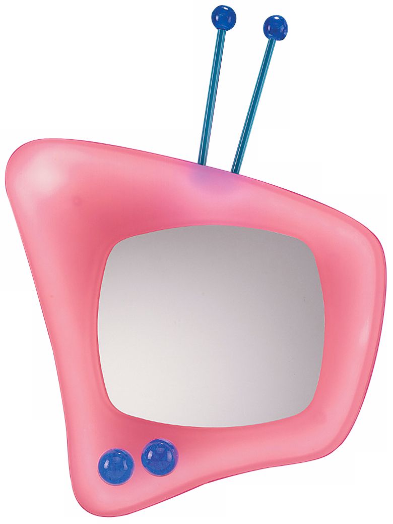 Retro Neon Pink TV 24 High Wall Mirror 69815
