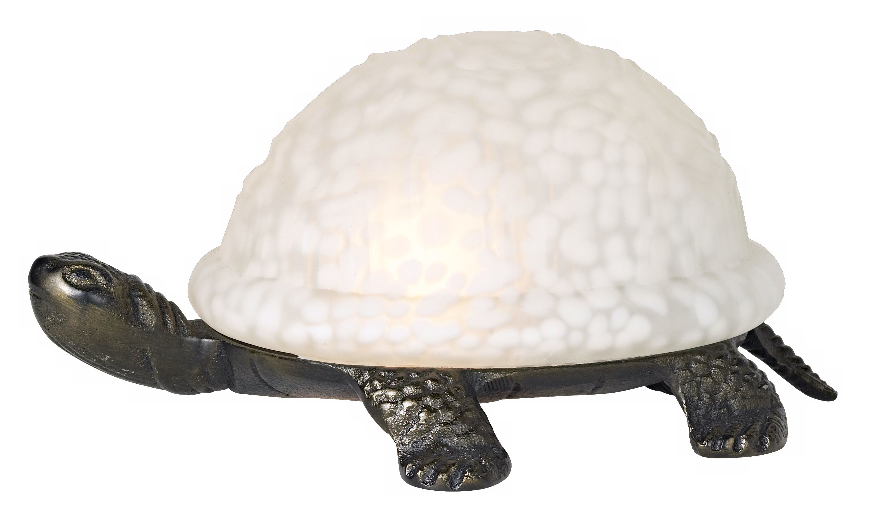 Turtle Accent Night Light with White Glass