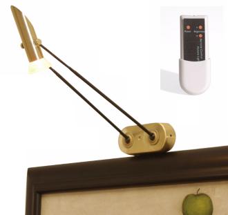 Concept Brass Finish Remote Control Plug In Picture Light 70434