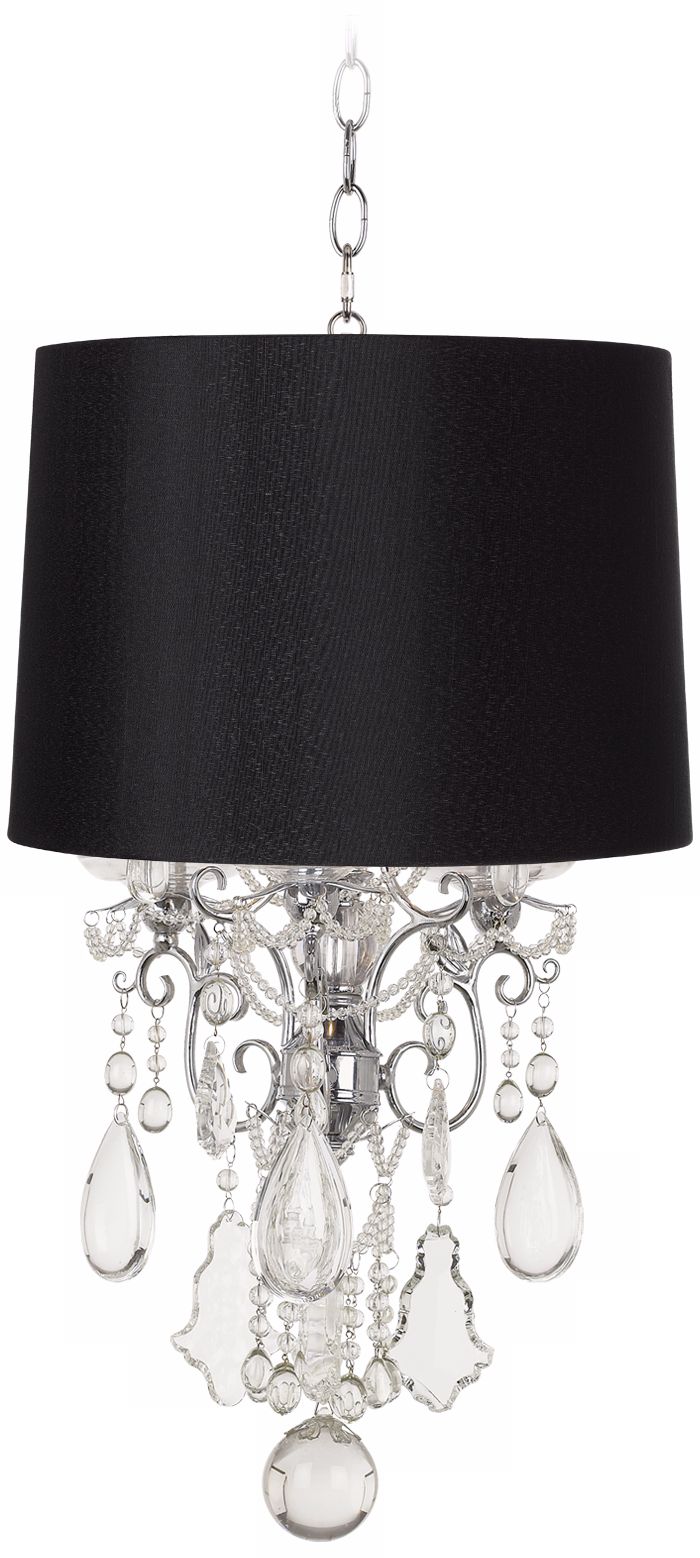 Belle of the Ball Black Designer Shade Mini Chandelier