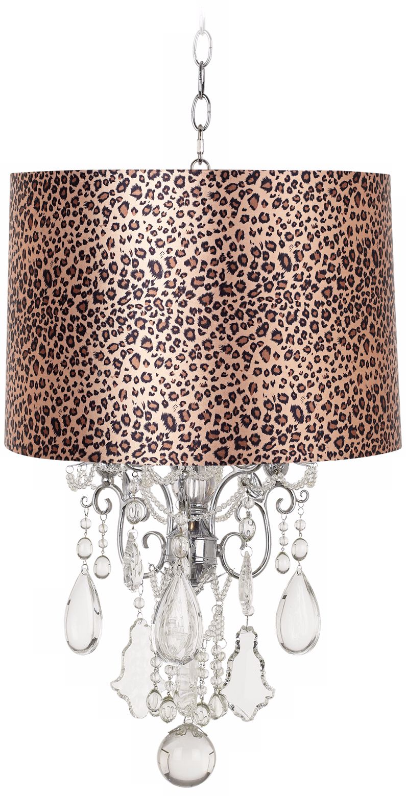 Belle of the Ball Designer Leopard Shade Mini Chandelier