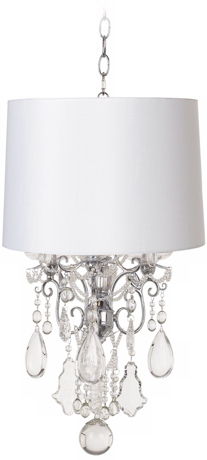 Belle of the Ball Designer White Shade Mini Chandelier