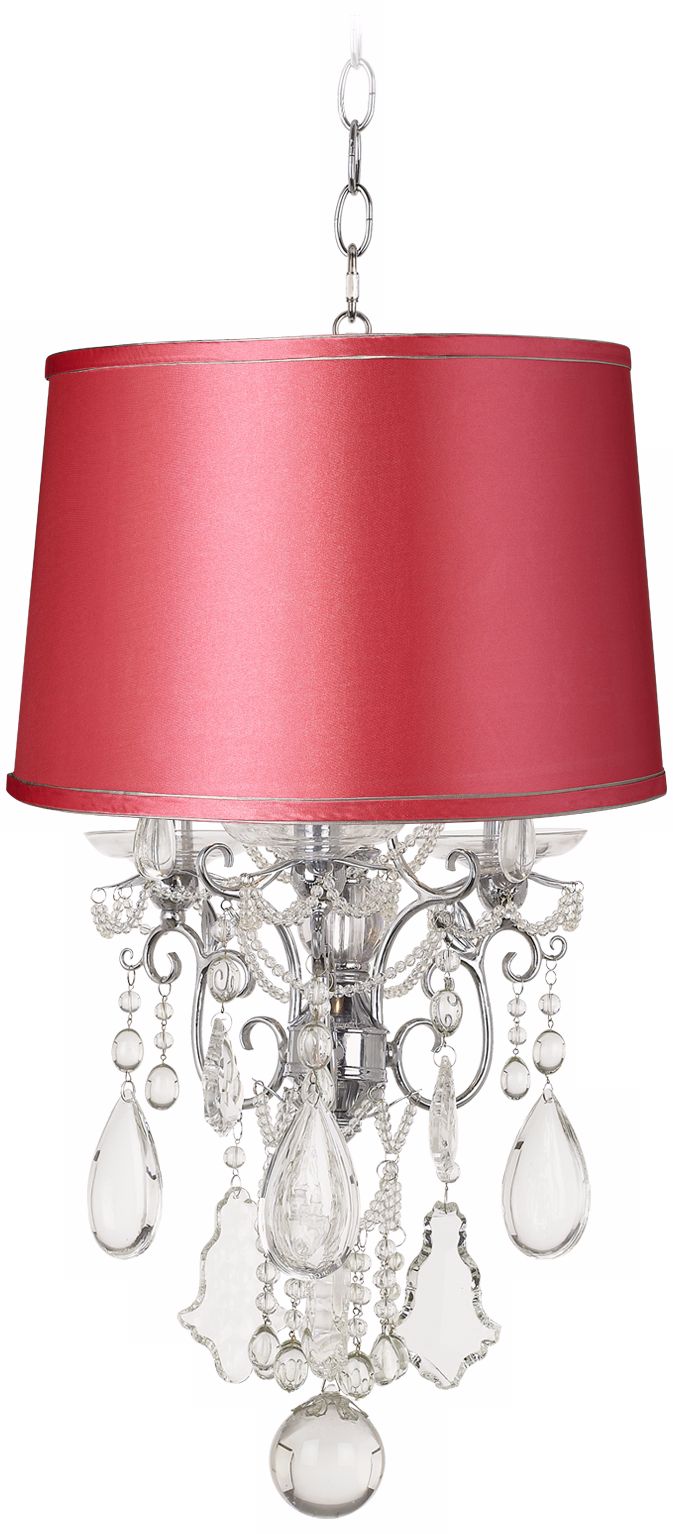 Belle of the Ball Jewel Pink Designer Shade Chandelier
