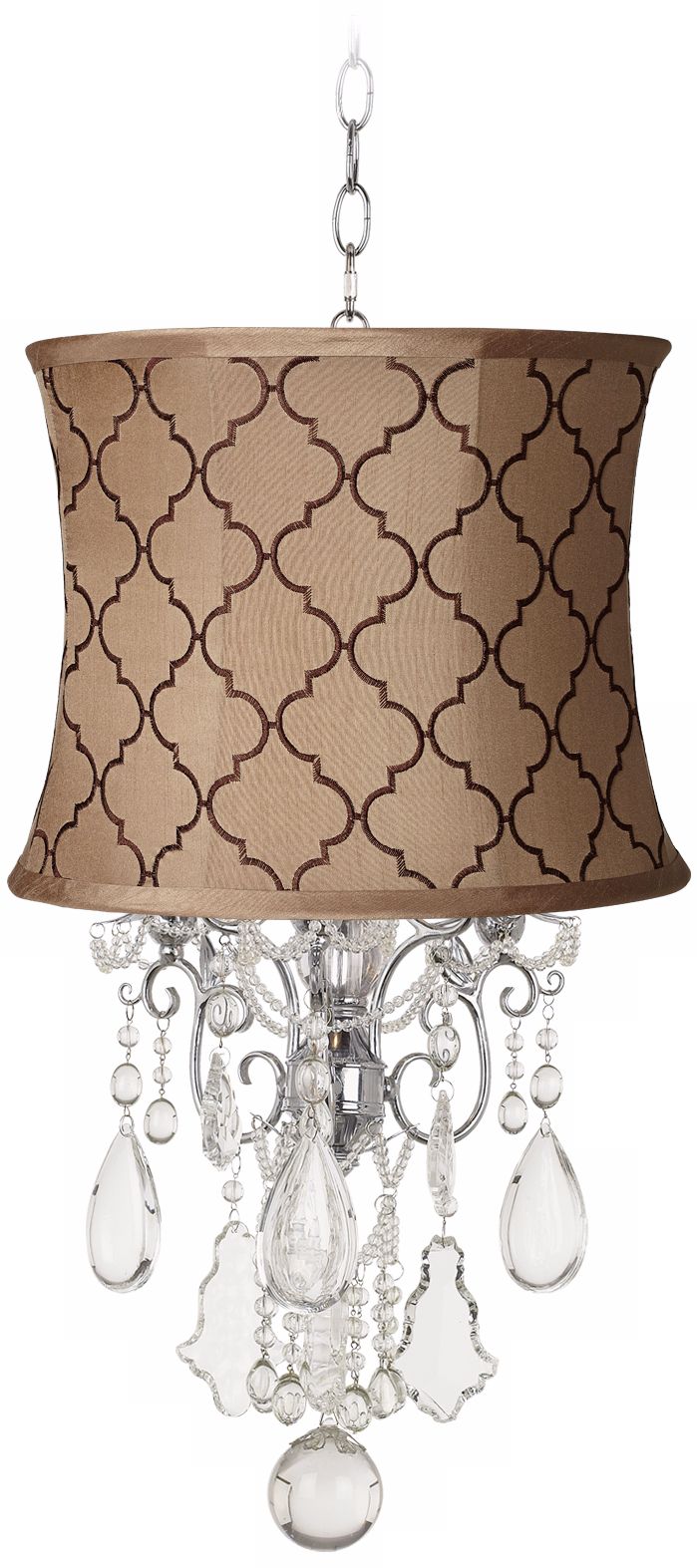 Belle of the Ball Brown Tile Designer Shade Chandelier