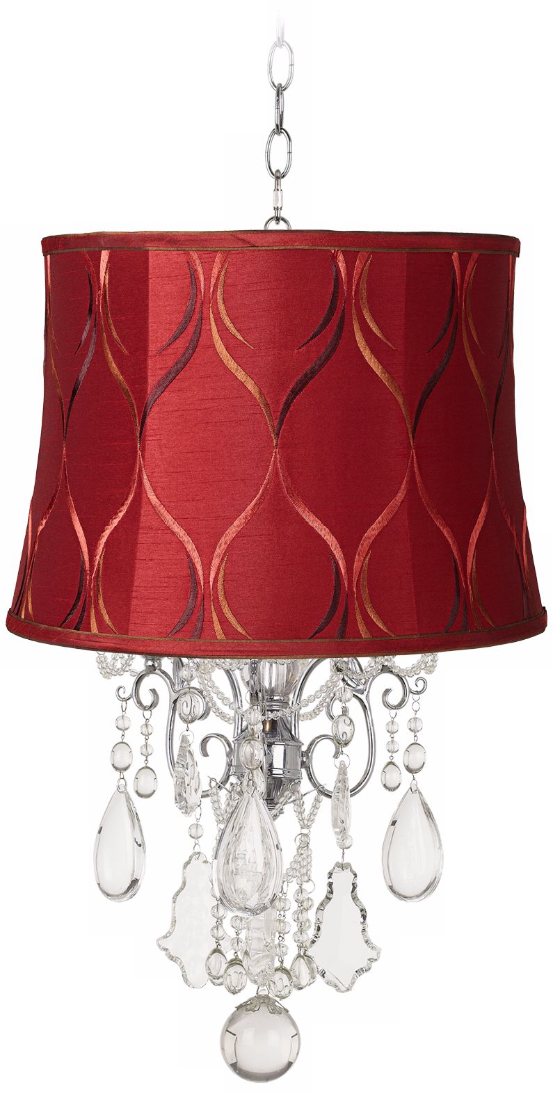 Belle of the Ball Designer Merlot Shade Mini Chandelier