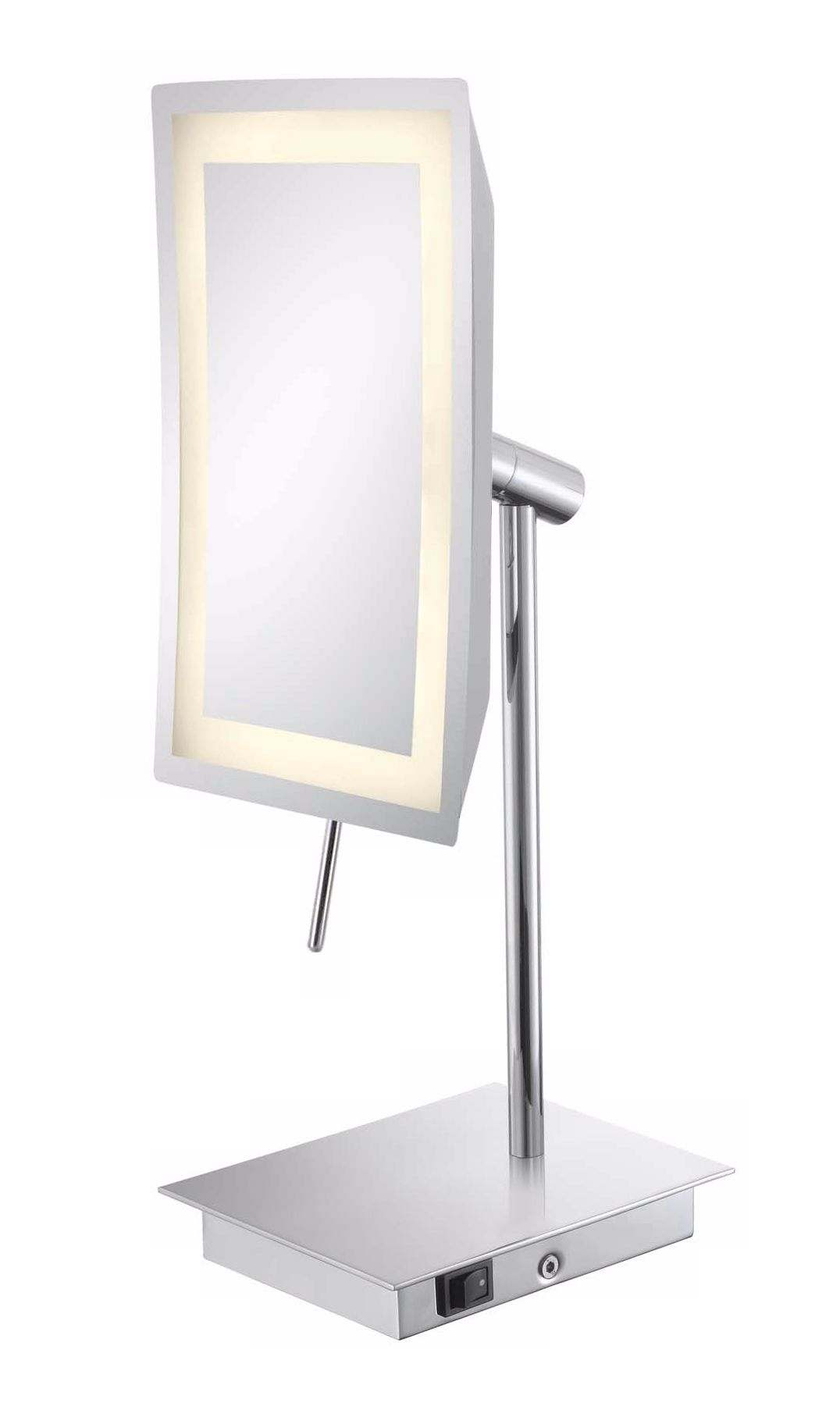 LED 15” High Chrome Tilt Vanity Stand Mirror