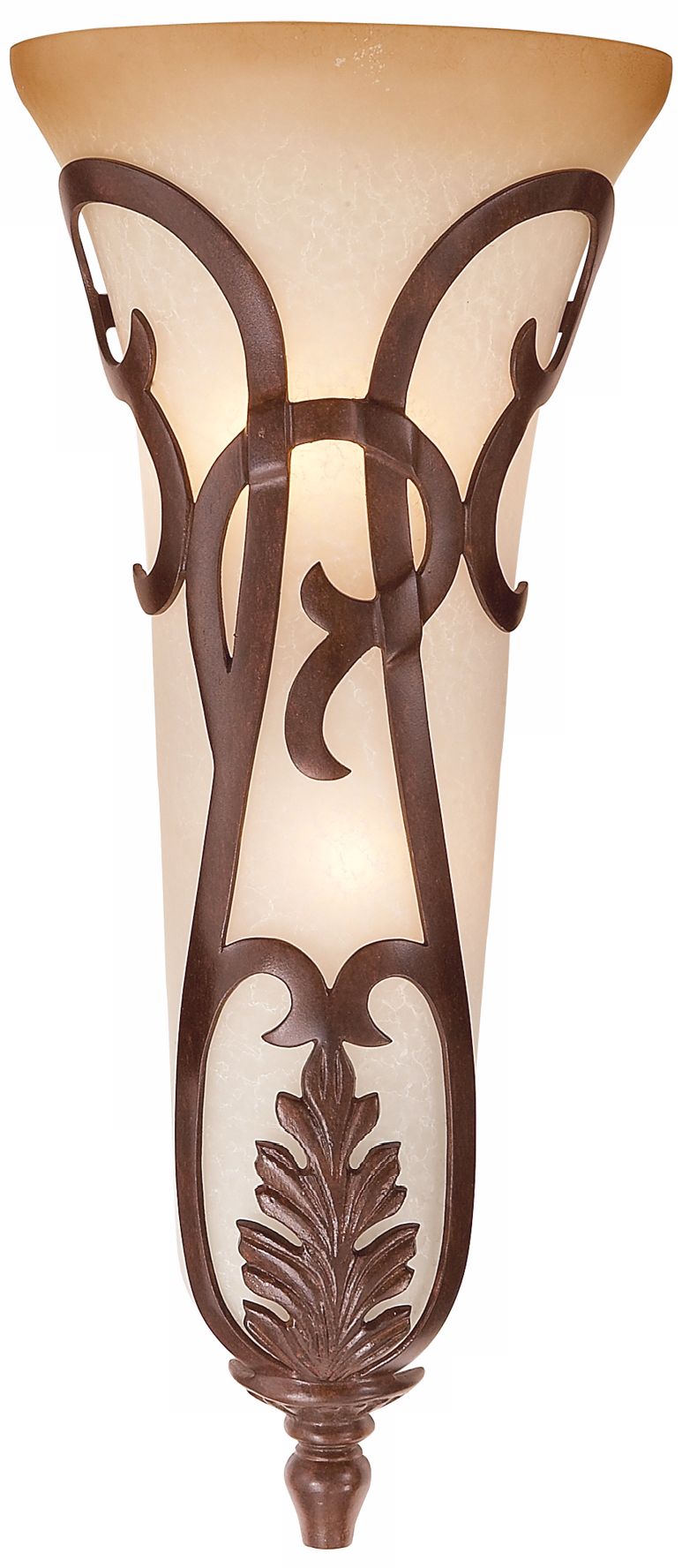 Florentine Collection Ecru Glass 24" High Wall Sconce