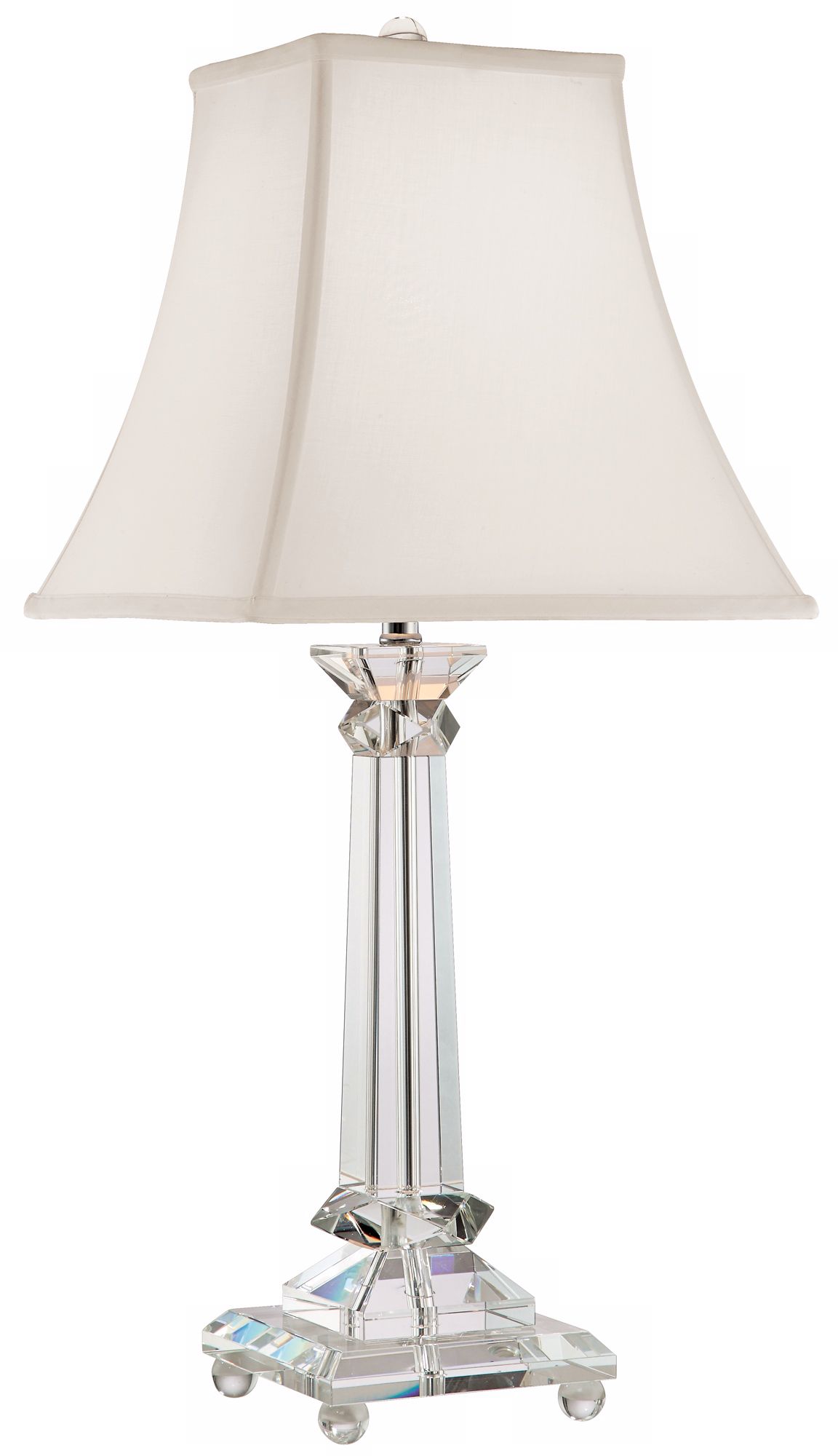 Vienna Full Spectrum Crystal Tapered Column Table Lamp