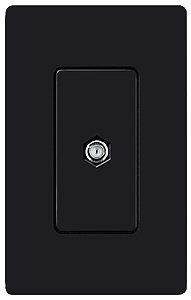 Lutron Claro Black Cable TV Jack