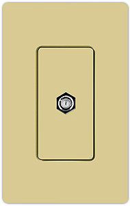Lutron Claro Ivory Cable TV Jack
