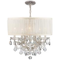 Brentwood Collection Chrome 6-Light Crystal Chandelier