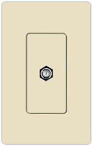 Lutron Claro Light Almond Cable TV Jack