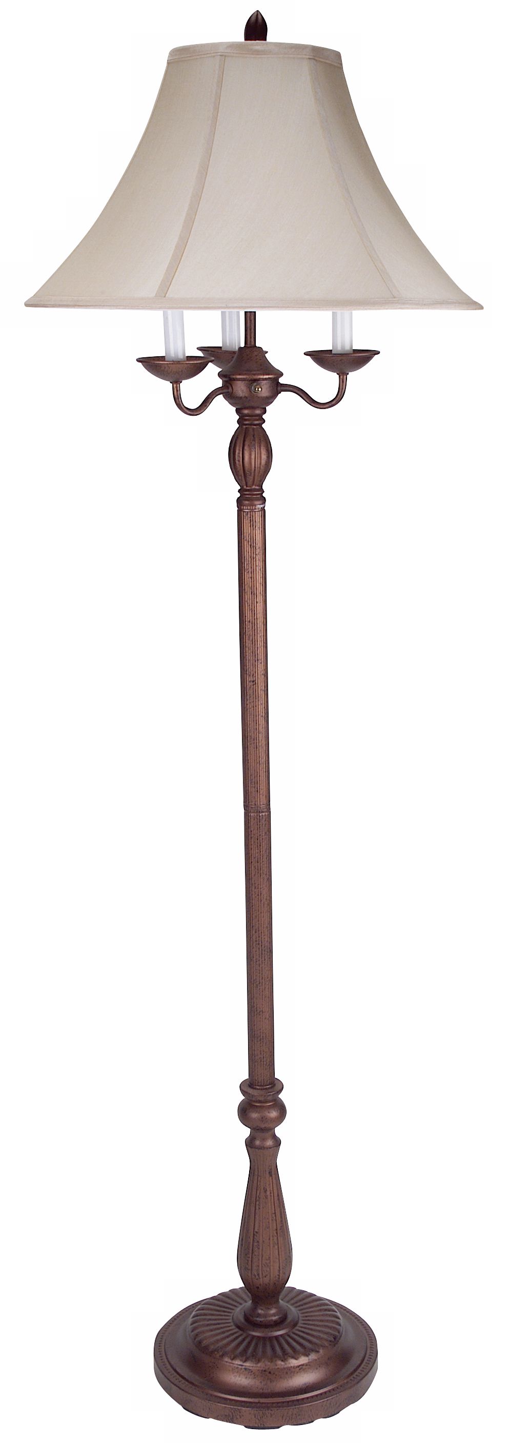 Six-Way Silk Shade Floor Lamp