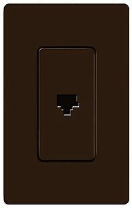 Lutron Claro Brown Phone Jack