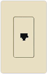 Lutron Claro Light Almond Phone Jack