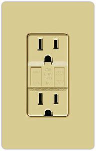 Lutron Claro Ivory GFCI Receptacle Faceplate