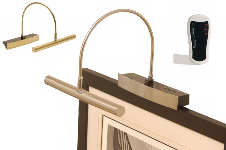 Concept 10" Wide Plug-in Remote Control Brass Picture Light