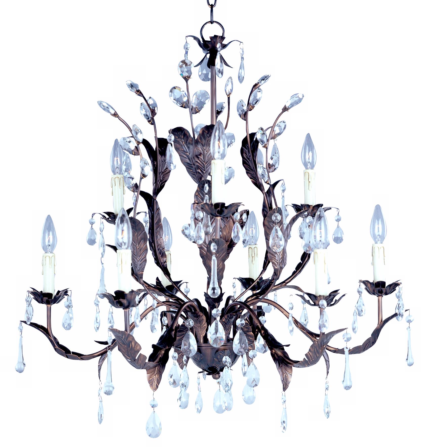 Grove Collection Romantic Nine Light Chandelier