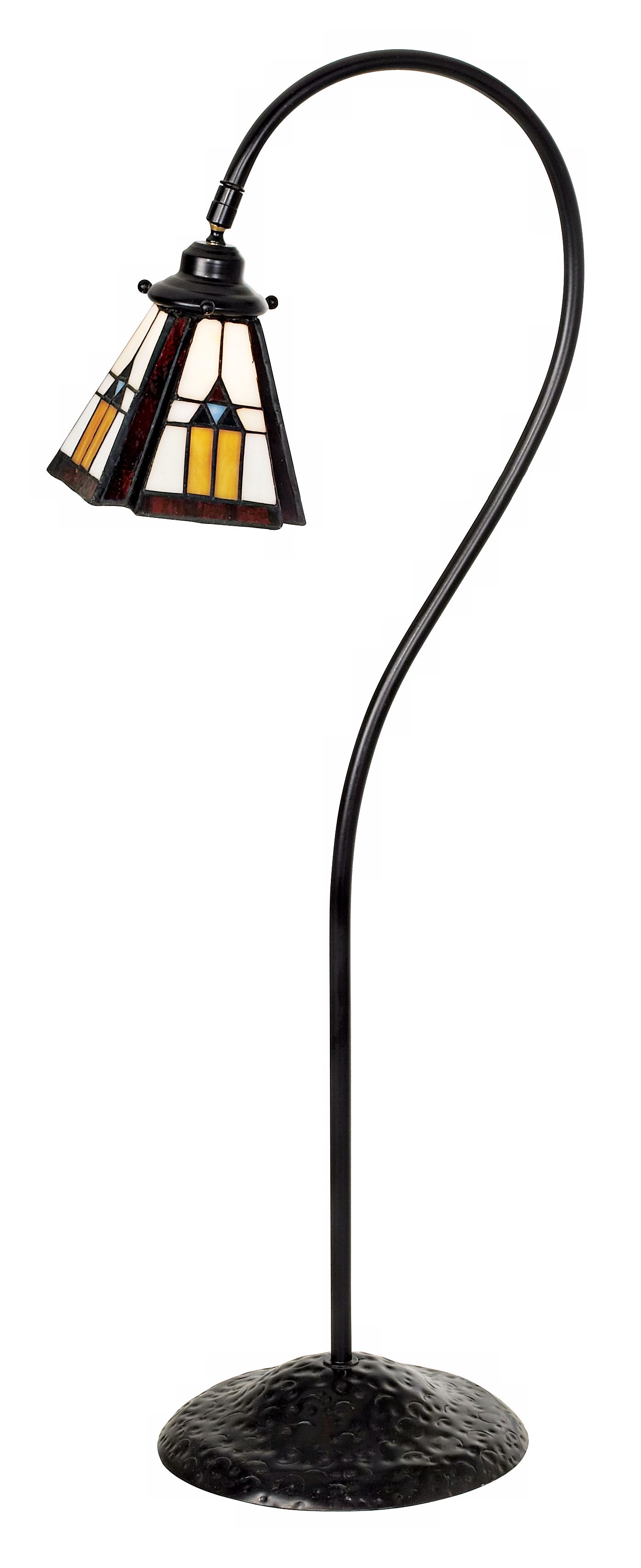 Bronze Finished Classic Mission Art Glass Landscape Light
