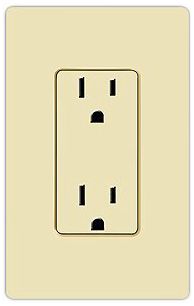 Lutron Claro Almond Receptacle
