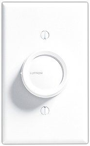 Lutron 600W Single Pole White Rotary