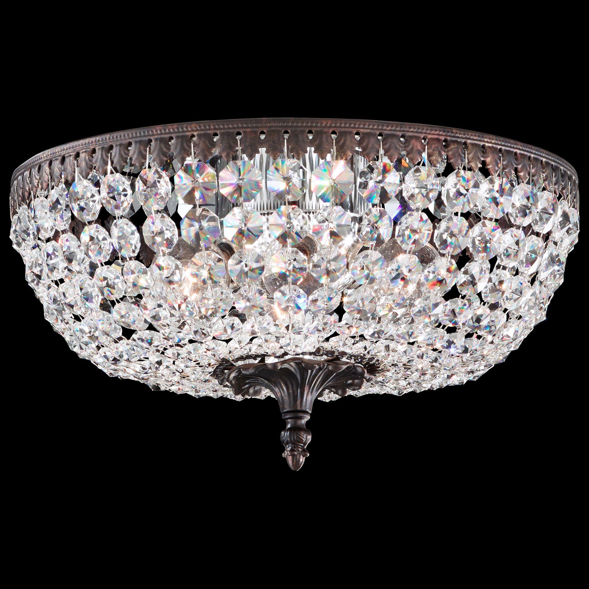 Schonbek Rialto Collection 14" Wide Crystal Ceiling Light
