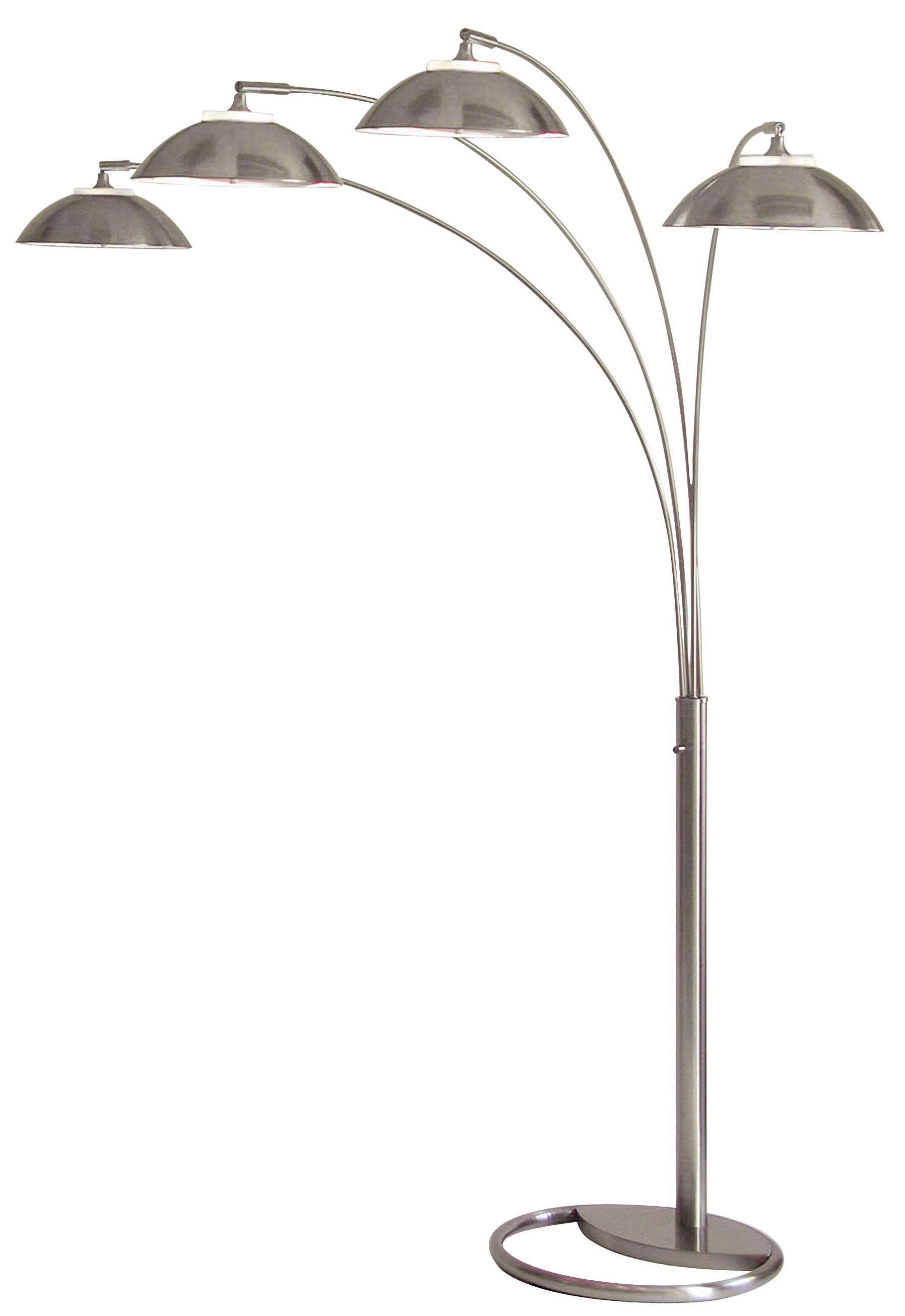 Saucer Four Light Arc Floor Lamp