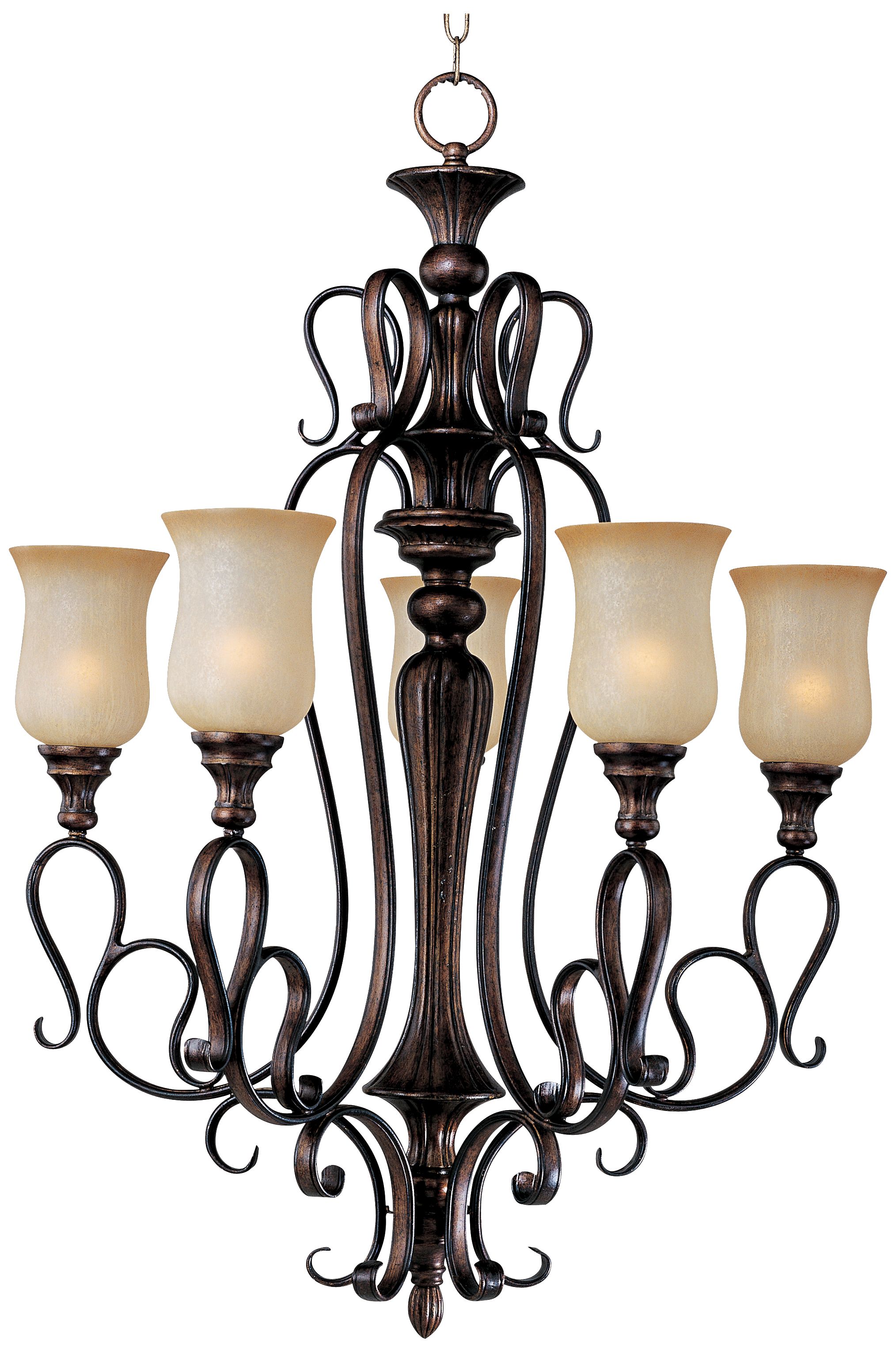 Sausalito Filbert Finish 28" Wide 5-Light Chandelier
