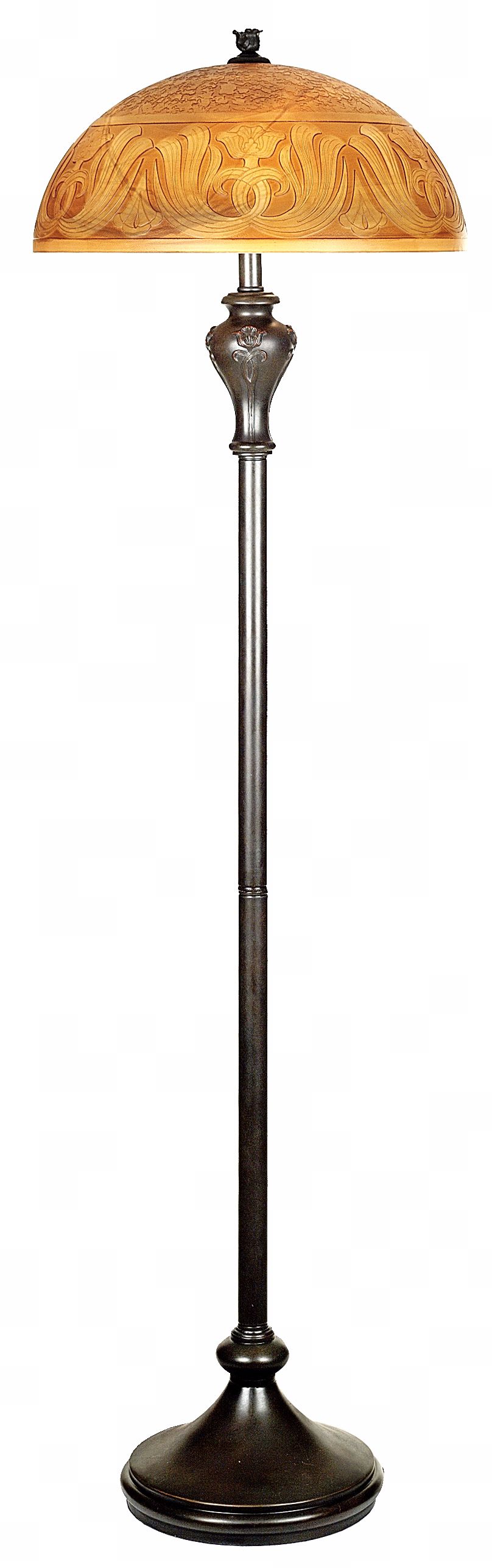 Glen Haven Collection Etched Glass Floor Lamp
